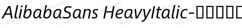 AlibabaSans HeavyItalic字体转换
